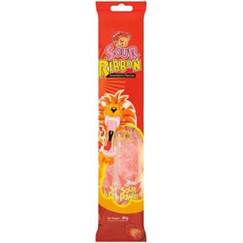 Beardy Sour Ribbon Strawberry 40g