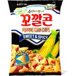 Lotte Popping Corn Chips Sweet Spicy 72g