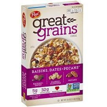 Post Great Grains Raisins Dates Pecans Whole Grain Cereal 453g