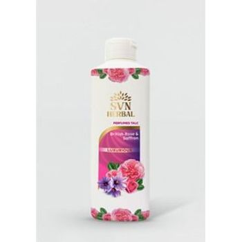 SVN Herbal Perfumed Talc British Rose And Saffron 120g