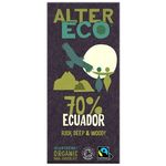 AlterEco Dark Chocolate 70% Ecuador 100g