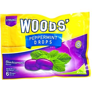Woods' Peppermint Lozenger Blackcurrant 15g