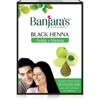 Banjara's Black Henna with Amla Hair Colour 50g