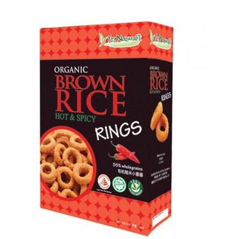 Yes Natural Organic Brown Rice Rings Hot and Spicy