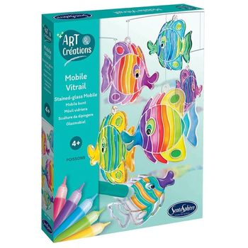 Sentosphere Art And Creations Mobile Stained Glass Poissons Fish