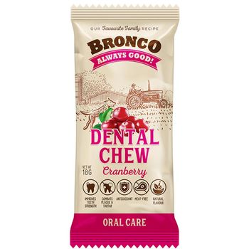 Bronco Dog Dental Chew Cranberry 18g