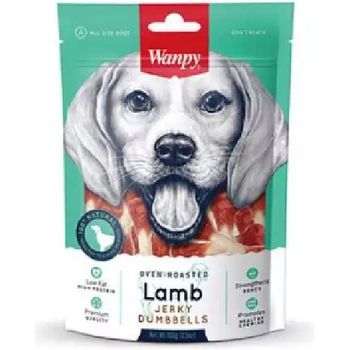 Wanpy Dog Treat Lamb Jerky Dumbbells 100g