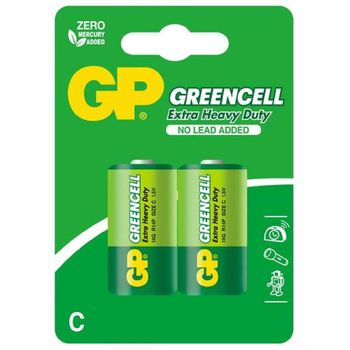 GP Batteries R14 Green Cell 1.5v Baby C Battery