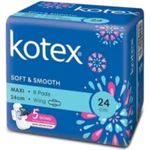 Kotex Soft And Smooth Maxi Wing 8pcs 24cm