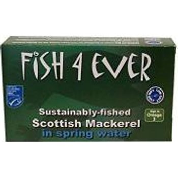 Fish4Ever Mackerel Fillets In Spring Water 125g