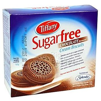 Tiffany Sugar Free Cream Biscuits Chocolate Flavor 162g