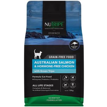 Nutripe Cat Essence Australian Salmon and Hormone-Free Chicken with Green Tripe 1.8kg
