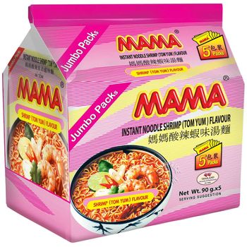 Mama Instant Noodles Shrimp Tom Yum Jumbo 5 x 90g