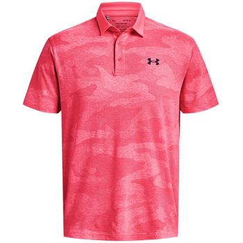 Under Armour Men's UA Playoff 2.0 Jacquard Polo Pink Shoc
