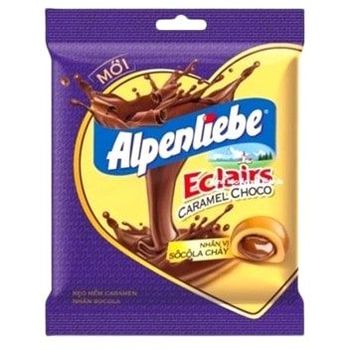 Alpenliebe Caramel Flavored Soft Candy With Chocolate Filling 63.65g