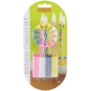 Apollo Birthday Candle And Holder Set