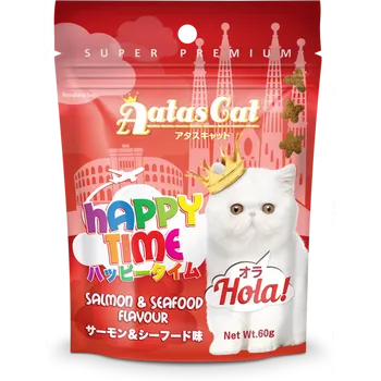 Aatas Cat Happy Time Hola Salmon And Seafood Flavour 60g