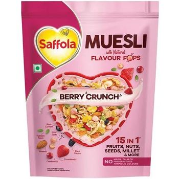 Saffola Muesli Berry Crunch With Flavour Pops 450g