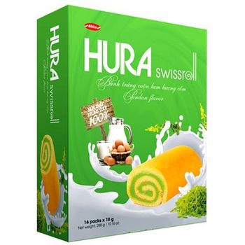 Hura Swiss Roll Sponge Cake with Green Rice Flavor 288g