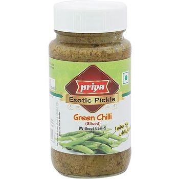 Acar Priya Cili Hijau Hiris Tanpa Bawang Putih 300g