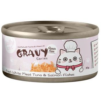 Jolly Cat Gravy SeriesFresh White Meat Tuna & Salmon Flakes 80g