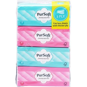 Pursoft Facial Tissues 3 Ply