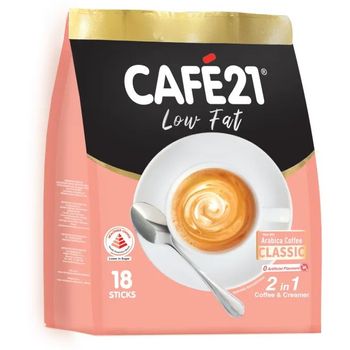 Cafe 21 Low Fat 2-in-1 Instant Coffee Mix (18 sticks)