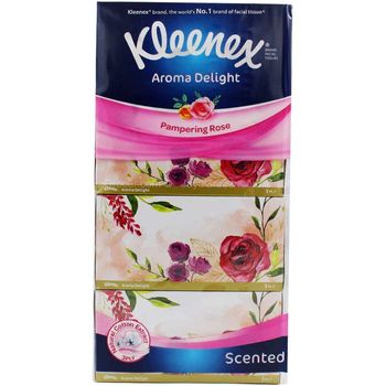 Kleenex Facial Tissue Scented Rose 4 x 90pcs