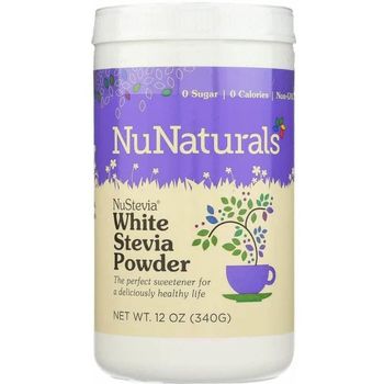 NuNaturals Non GMO White Stevia Powder 340g