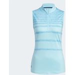 Adidas Women Golf Herringbone Stripe Sleeveless Polo Shirt