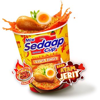 Sedaap Instant Noodle Cup Mi Ayam Jerit 75g (pack of 2s)