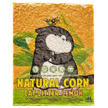 Angel Natural Corn Cat Litter 6L - Lemon