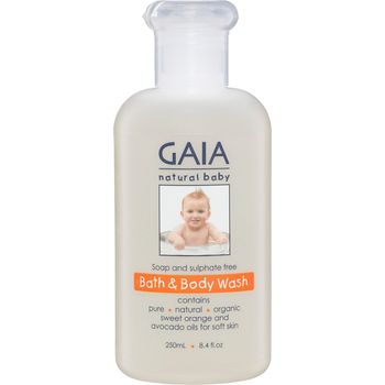 Gaia Natural Baby Bath And Body Wash 250ml