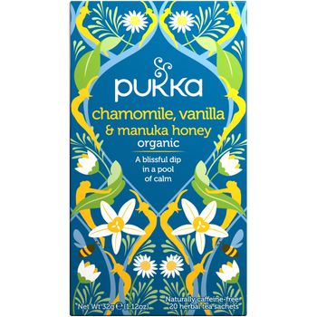 Pukka Herbs - Organic Herbal Tea, Chamomile with Vanilla Manuka Honey Tea (20 teabags)