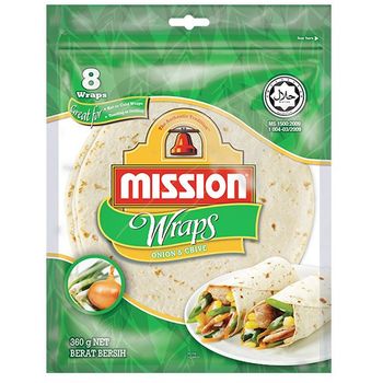 Mission Wraps Onion Chive 360g