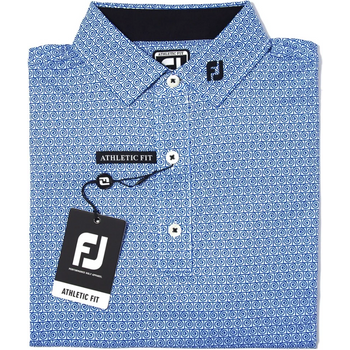 FootJoy Mens Short Sleeve Golf Shirt Spiral Line Print