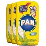 Pan White Corn Meal Precooked Gluten And Kosher Flour For Arepas 1 Kilogram 35ozs 2 Pounds 3.3 Ounces Pack Of 3