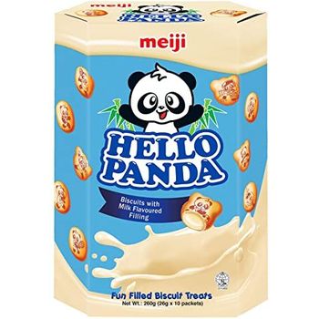Meiji Hello Panda Milk Cream Biscuits Large Box 260g