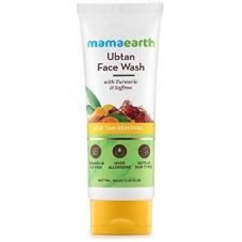 Mamaearth Ubtan Natural Face Wash For Dry Skin With Turmeric Saffron For Tan Removal And Skin Brightning 100ml Sls Paraben Free