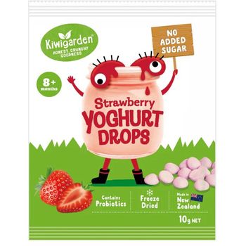Kiwigarden No Added Sugar Strawberry Yoghurt Drops 20g