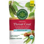 Traditional Medicinals Throat Coat Eucalyptus Mint Lozenges 16ct 155g