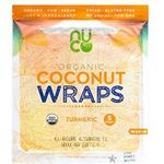 Nuco Certified Organic Paleo Gluten Vegan Turmeric Coconut Wraps 5 Count