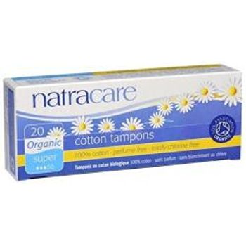 Natracare 2000 Organic All Cotton Non-Applicator Tampons 20 Count