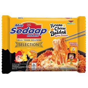 Mi Sedaap Fried Instant Noodles Korean Cheese Buldak Bag 86g