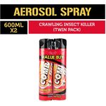Combat Insect Killer Spray Crawling Fresh Scent 2 x 600ml