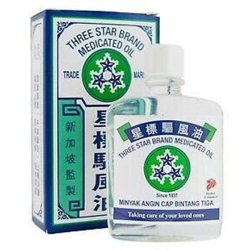 Three Star Brand Medicated Oil Medicated Oil Tsb singapore Rheumatic Pains 12ml