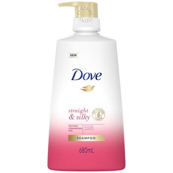 Dove Shampoo Straight Silky 680ml