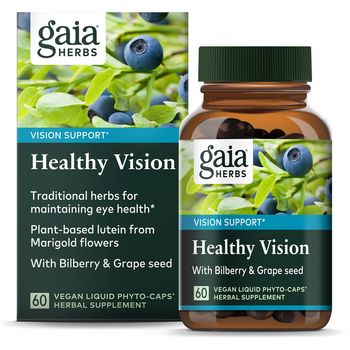 Gaia Herbs Healthy Vision 60 Vegan Liquid Phyto Caps