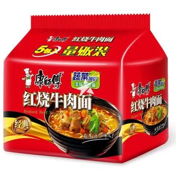 Master Kong Instant Noodle Classic Braised Beef 5 x 105g
