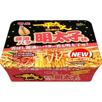 Myojo Ippei Chan Yaten no Yakisoba Soy Sauce Butter Mentaiko Flavor 127g